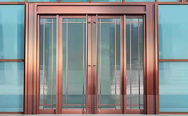 洛浦玻璃地弹门